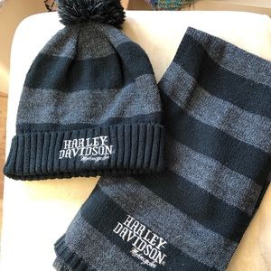 Harley Davidson Hat & Scarf